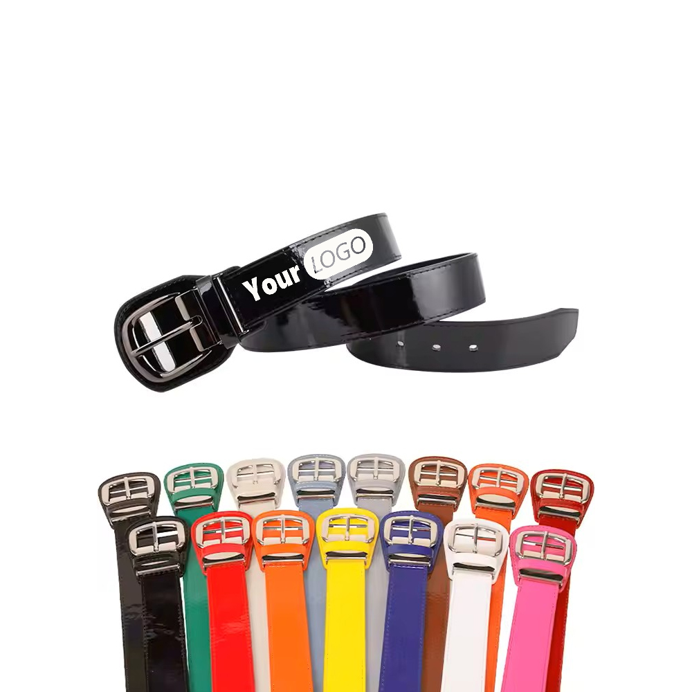 Adjustable Adult Shiny PU Leather Belt 3