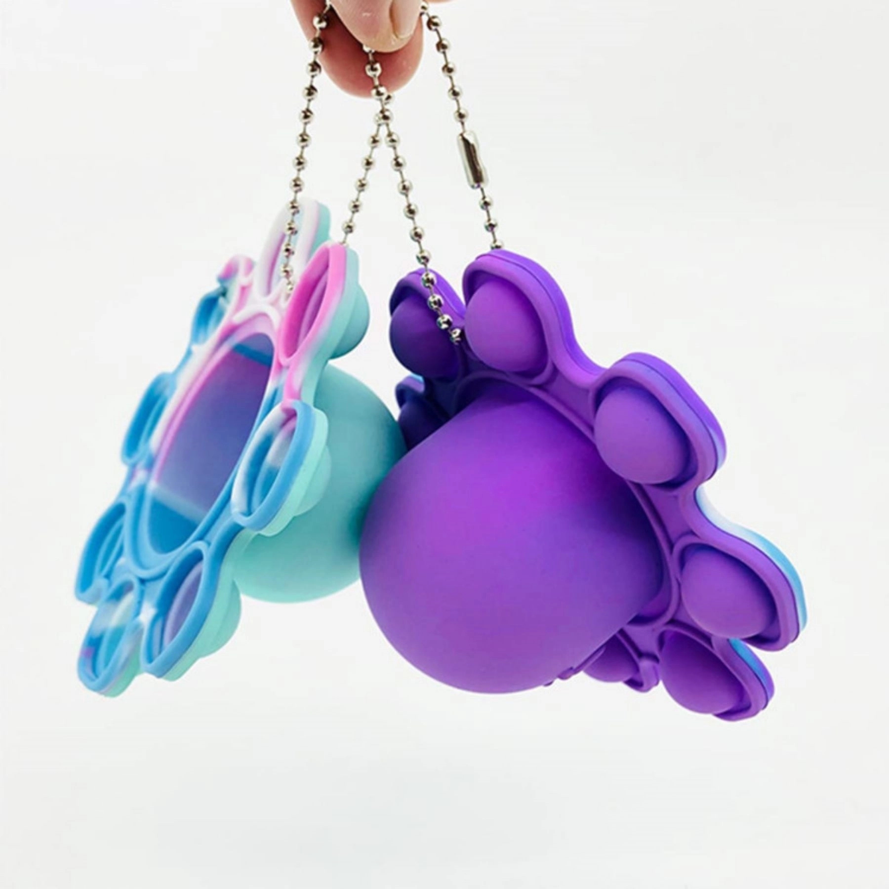Reversible Octopus Pop Fidget Toy Keyring 3