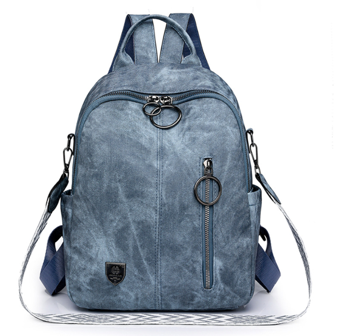 Multi-purpose Soft Leather Backpack Retro Korean-style 5