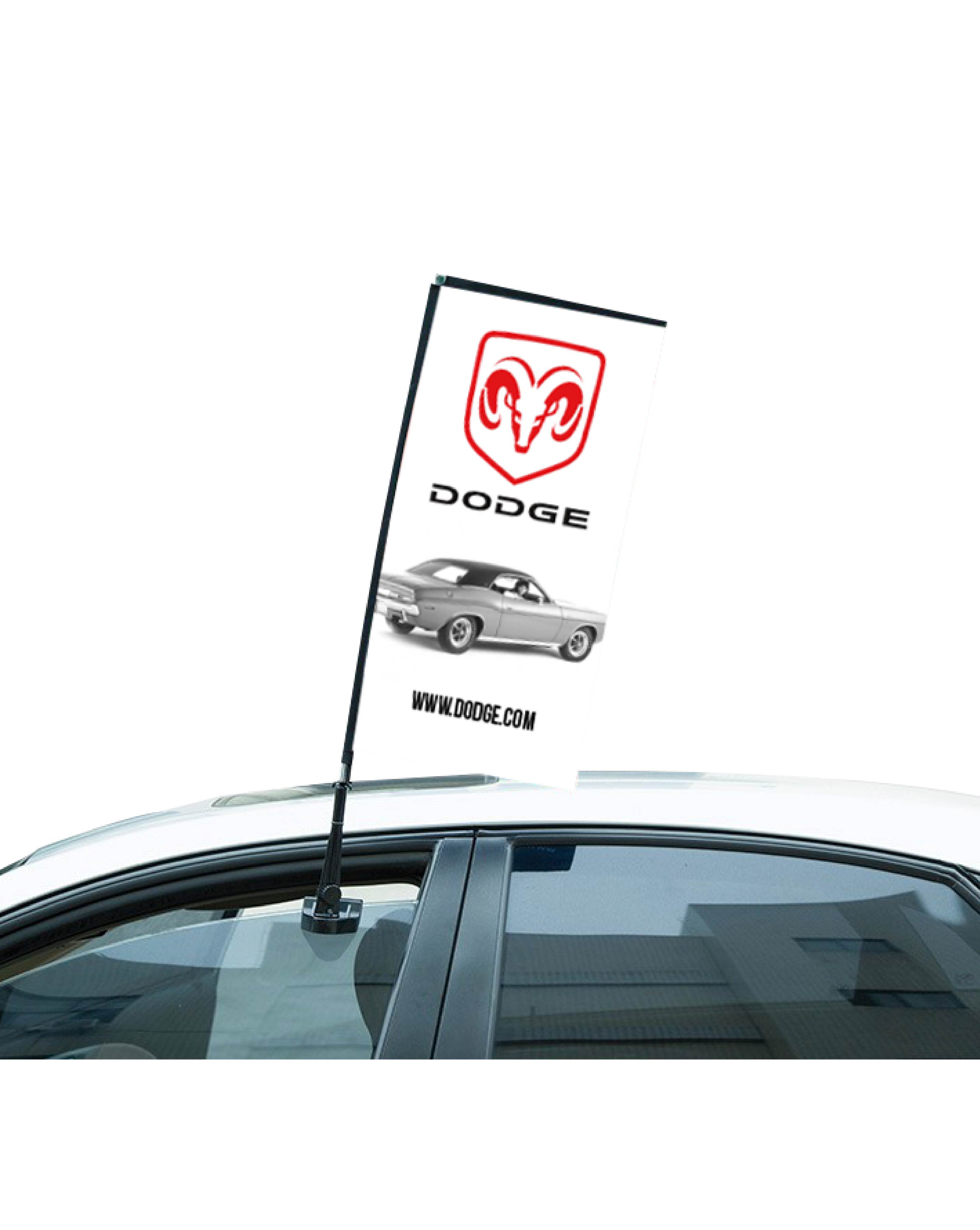 Car Window Teardrop Flag Double Sided (33") 4