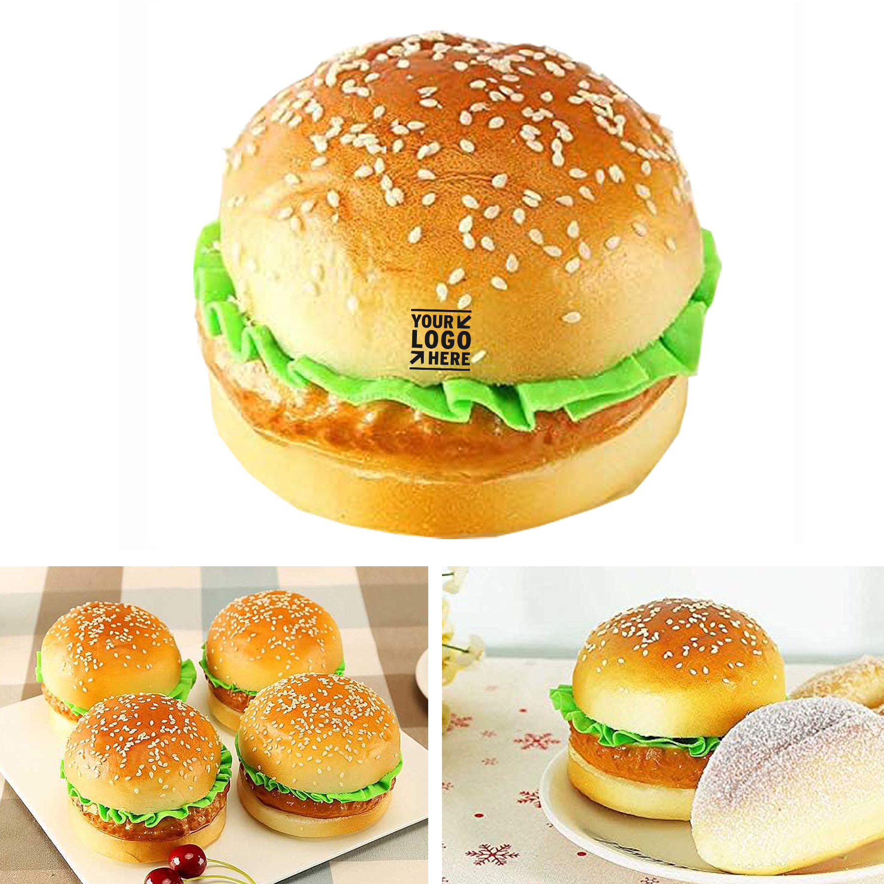 4PCS Artificial Hamburger Model