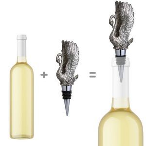 Elegant Alloy Swan Wine Cork Bottle Stopper 14