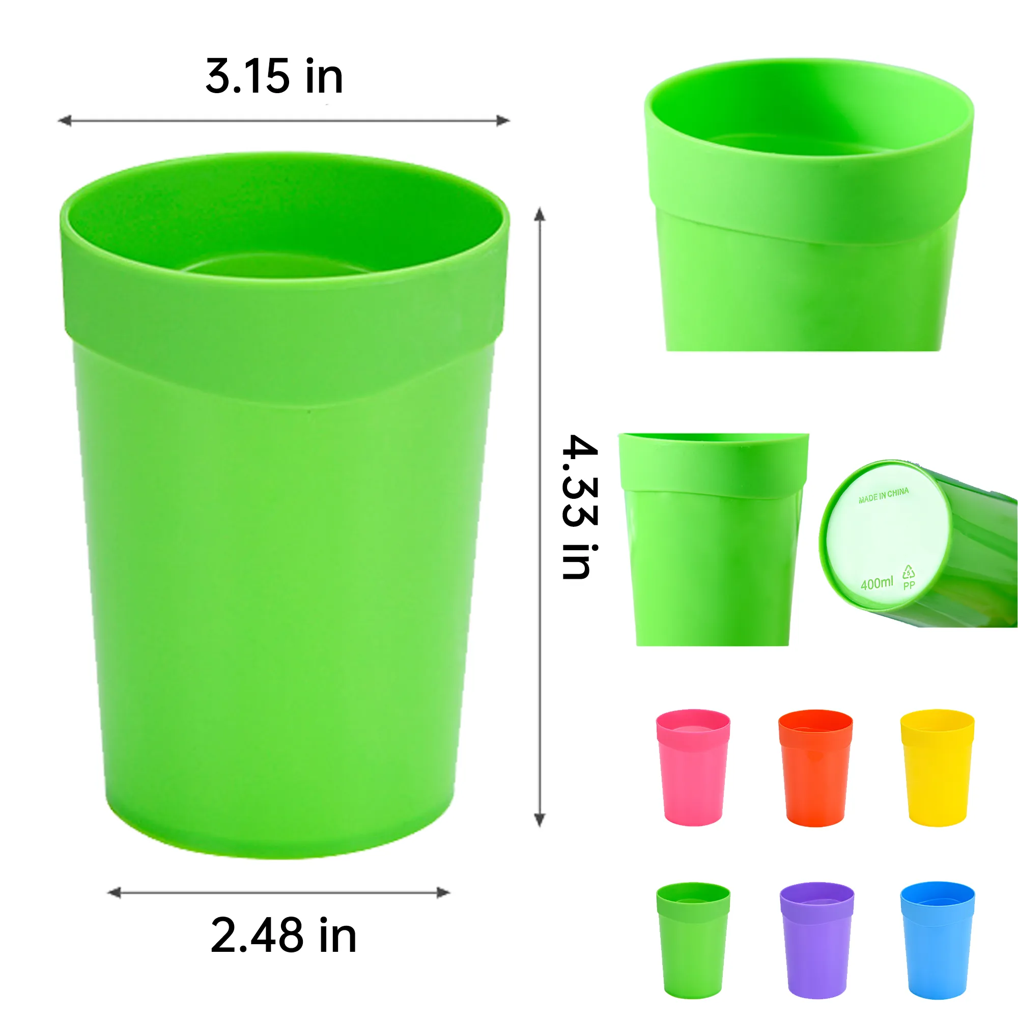 14 Oz Reusable Tumblers Plastic Stadium Cups 8