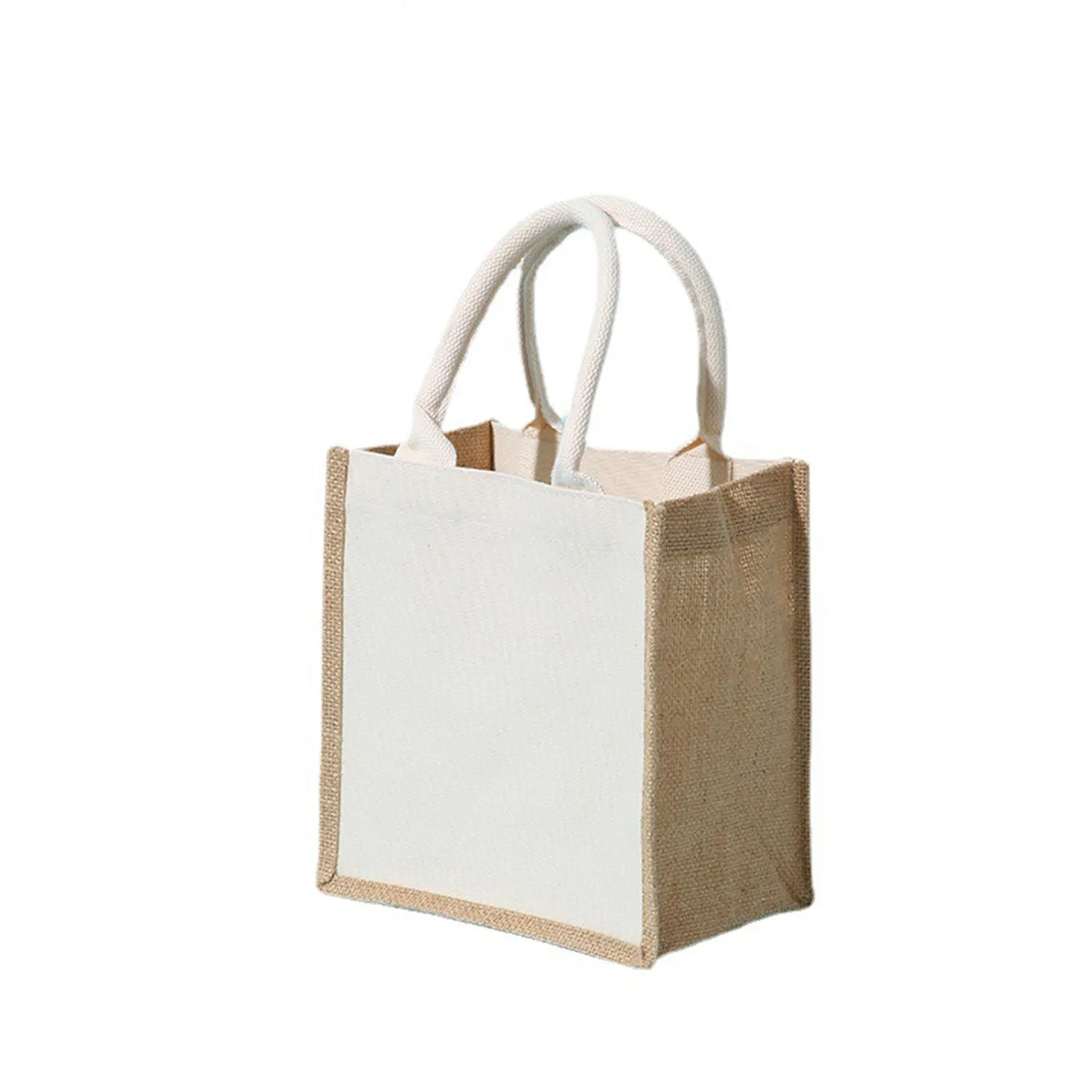 Jute/Cotton Tote Bag, custom tote bag with logo imprint 4