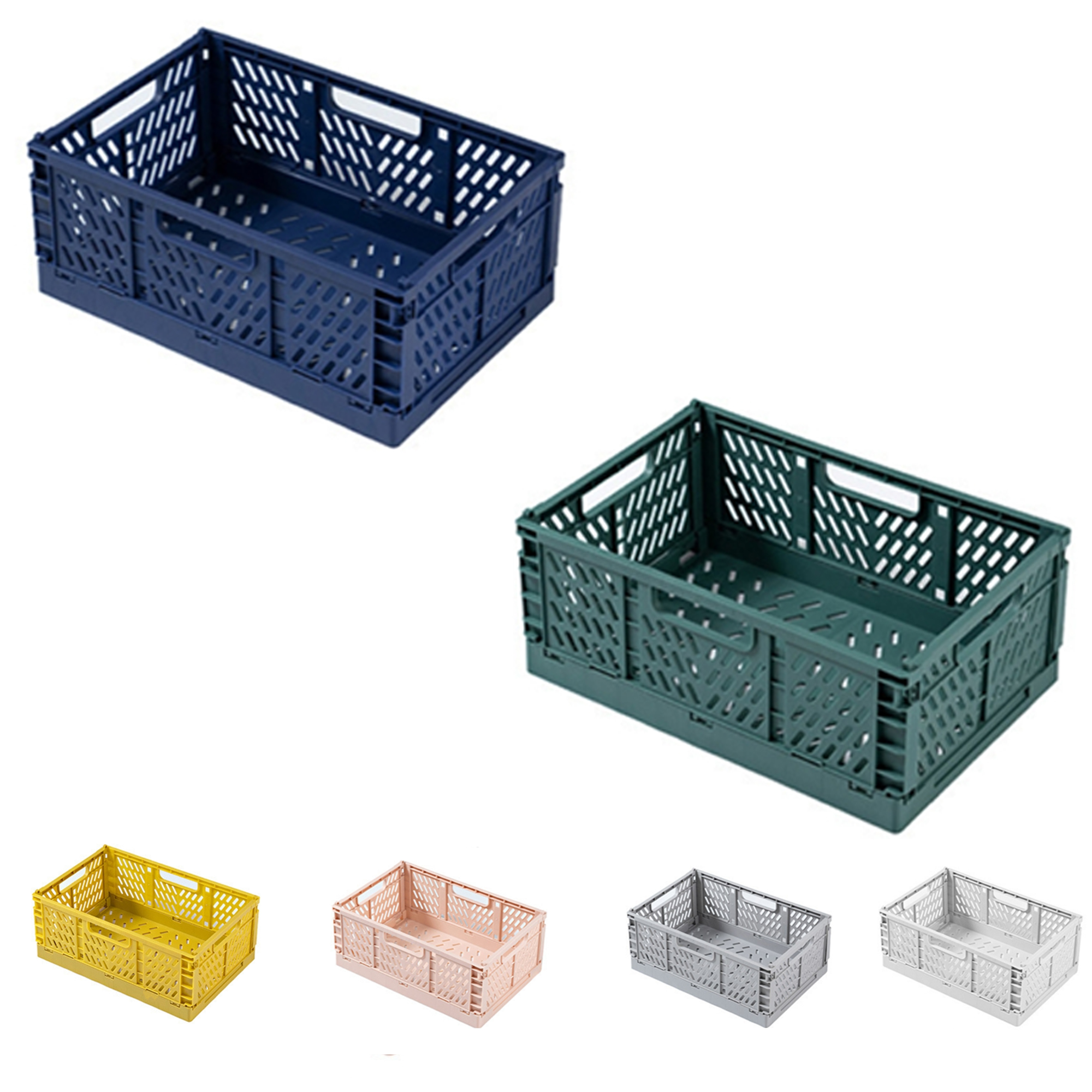 MOQ50 Folding Plastic Storage Basket 2