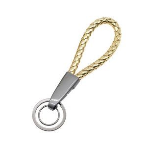 Woven PU Leather Keychain With Long Buckle 6