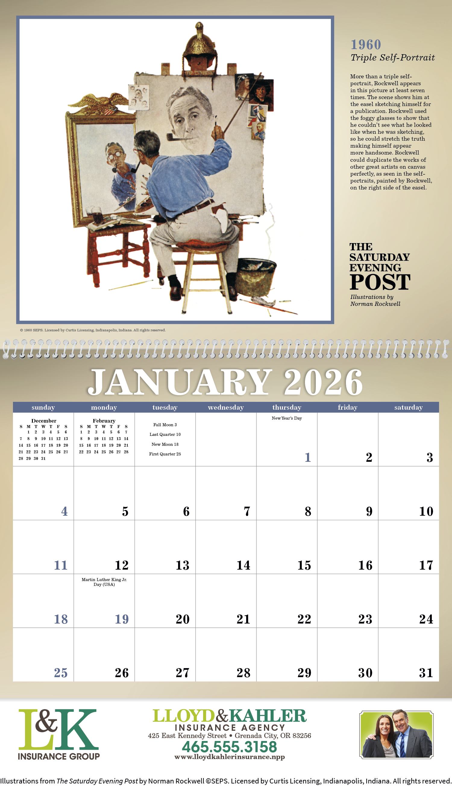 Triumph® Calendars The Saturday Evening Post Illustrations by Norman Rockwell Calendar 4