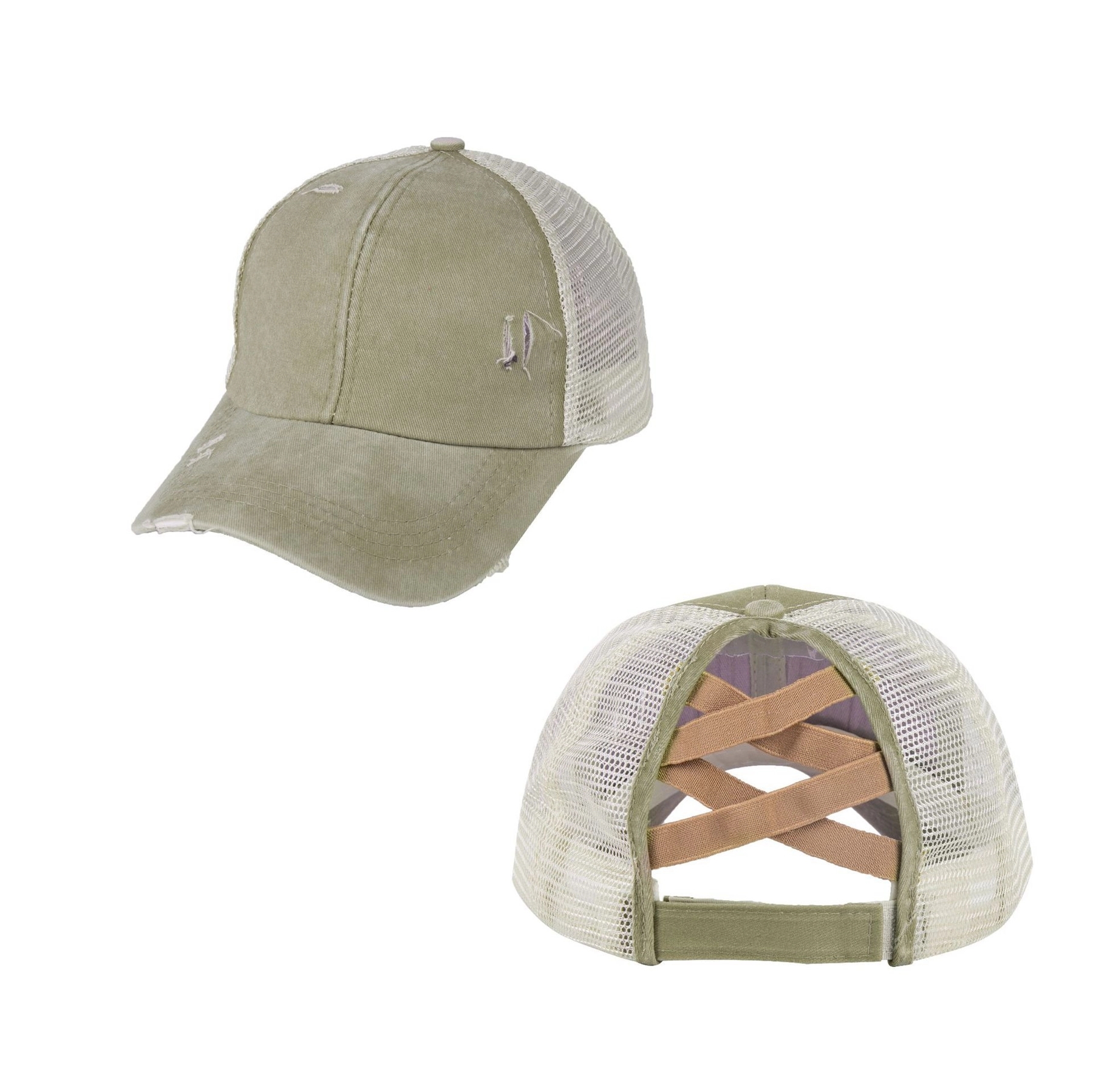 Ponytail Baseball Cap with Mesh 20