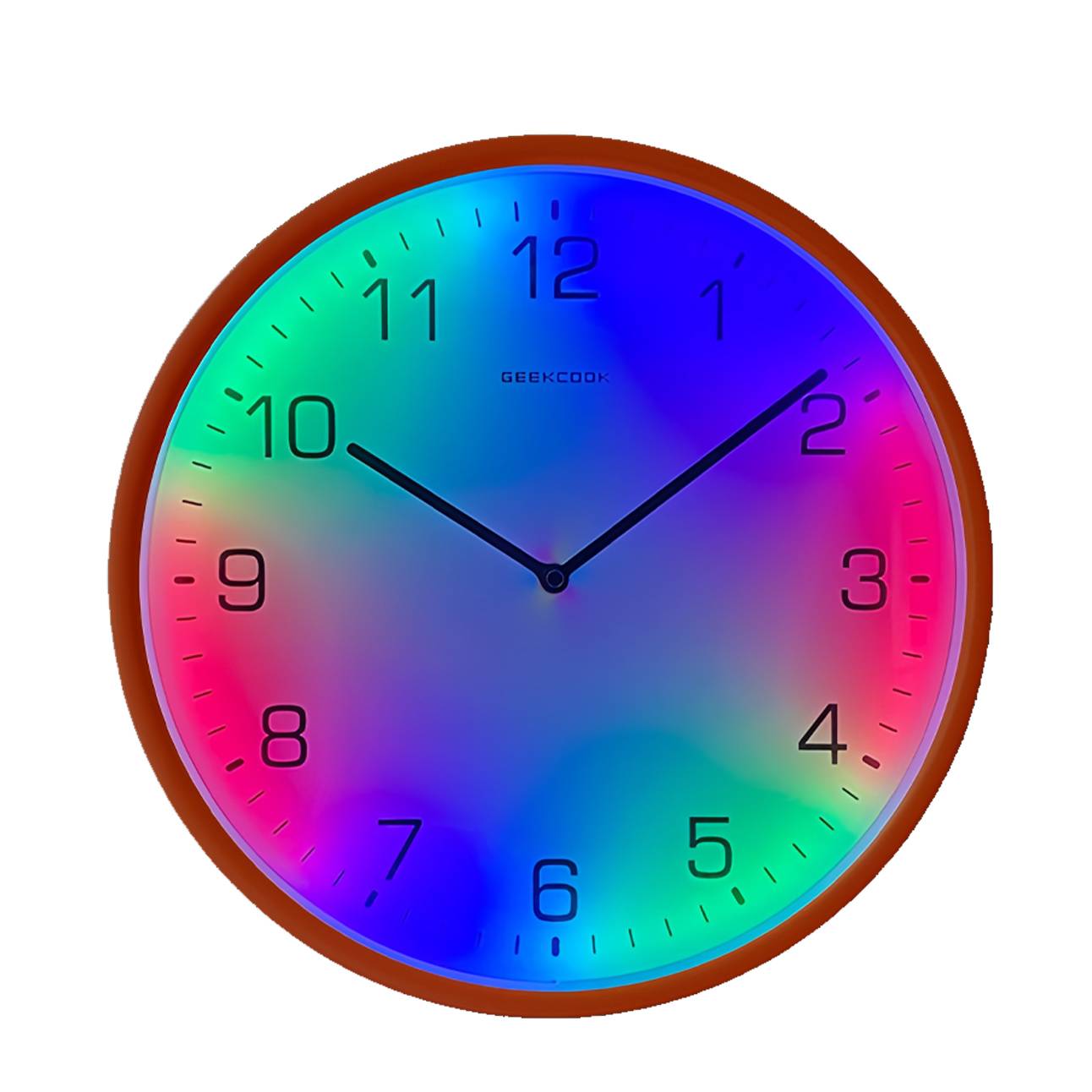 LED dynamic color silent voice-activated wall clock 7
