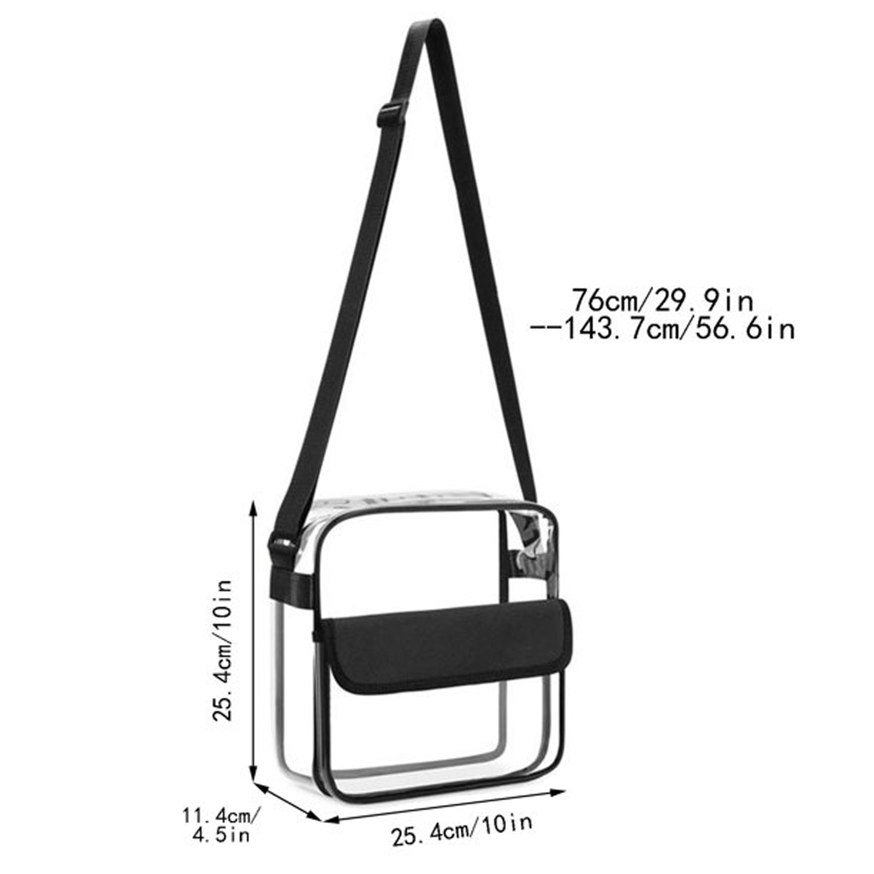 Clear Crossbody Bag/Clear Bag Stadium Approved Inner Pocket 3
