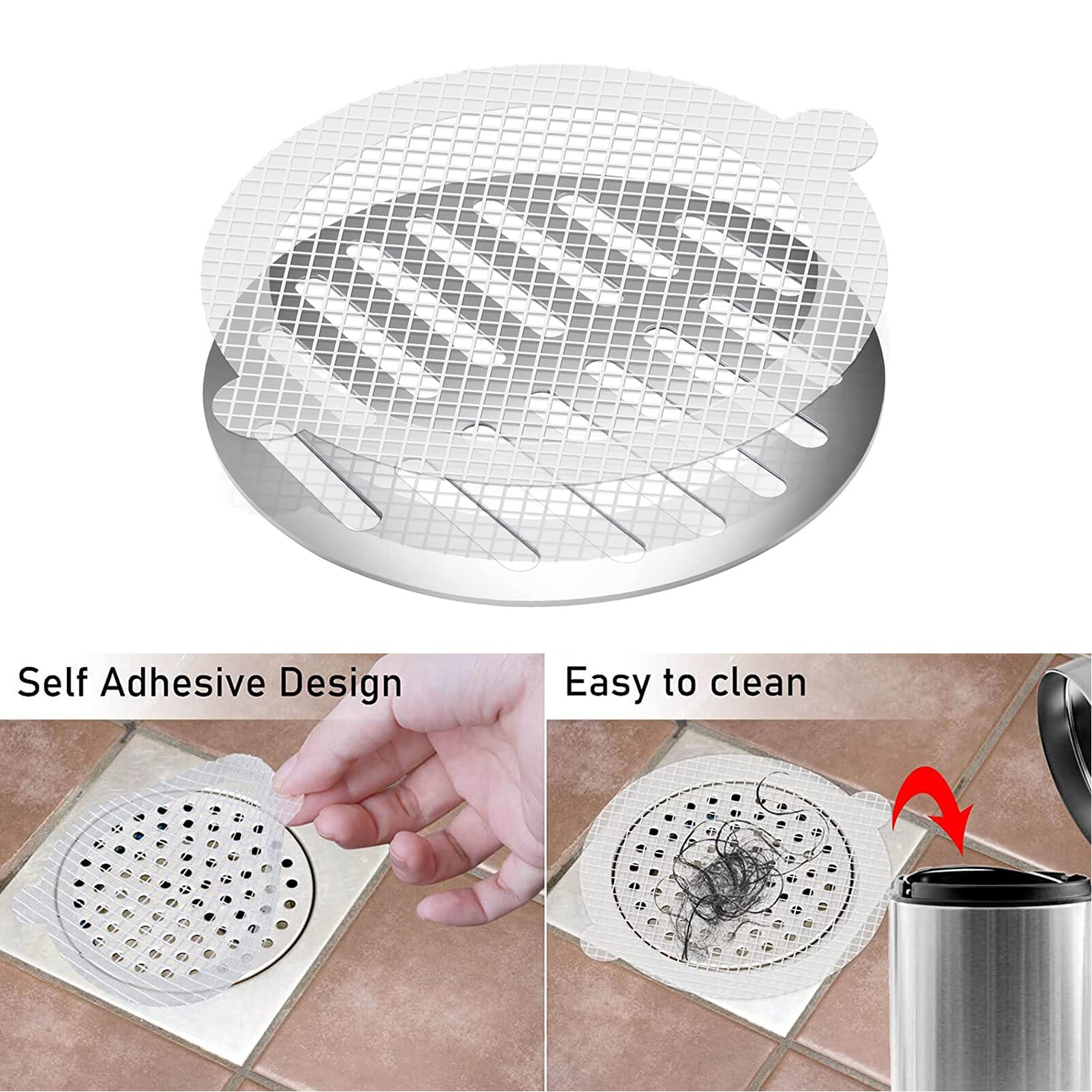 Disposable Shower Drain Hair Catcher 3