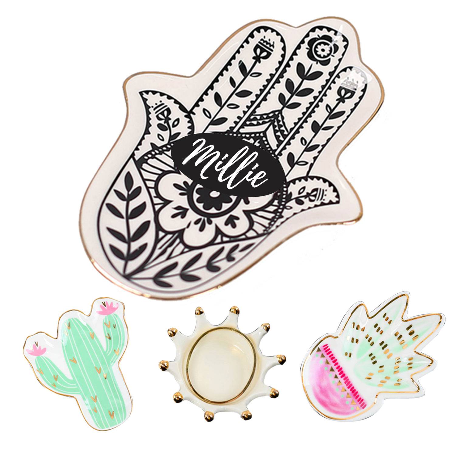 Home Decorative Cute Decor Jewelry Tray Dish Gift 10