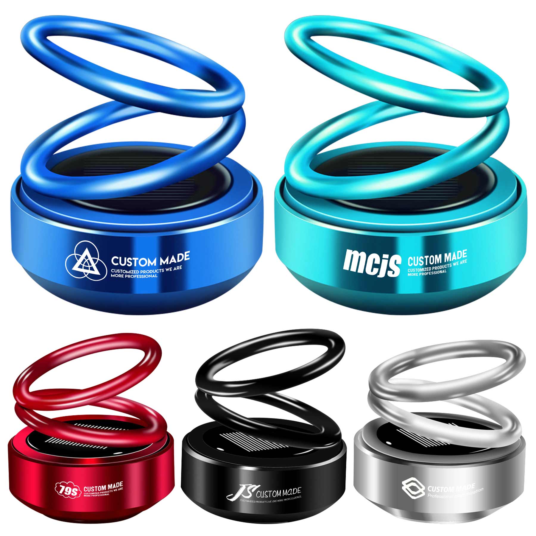 Solar Energy Rotating Solid Car Aromatherapy Diffuser 2