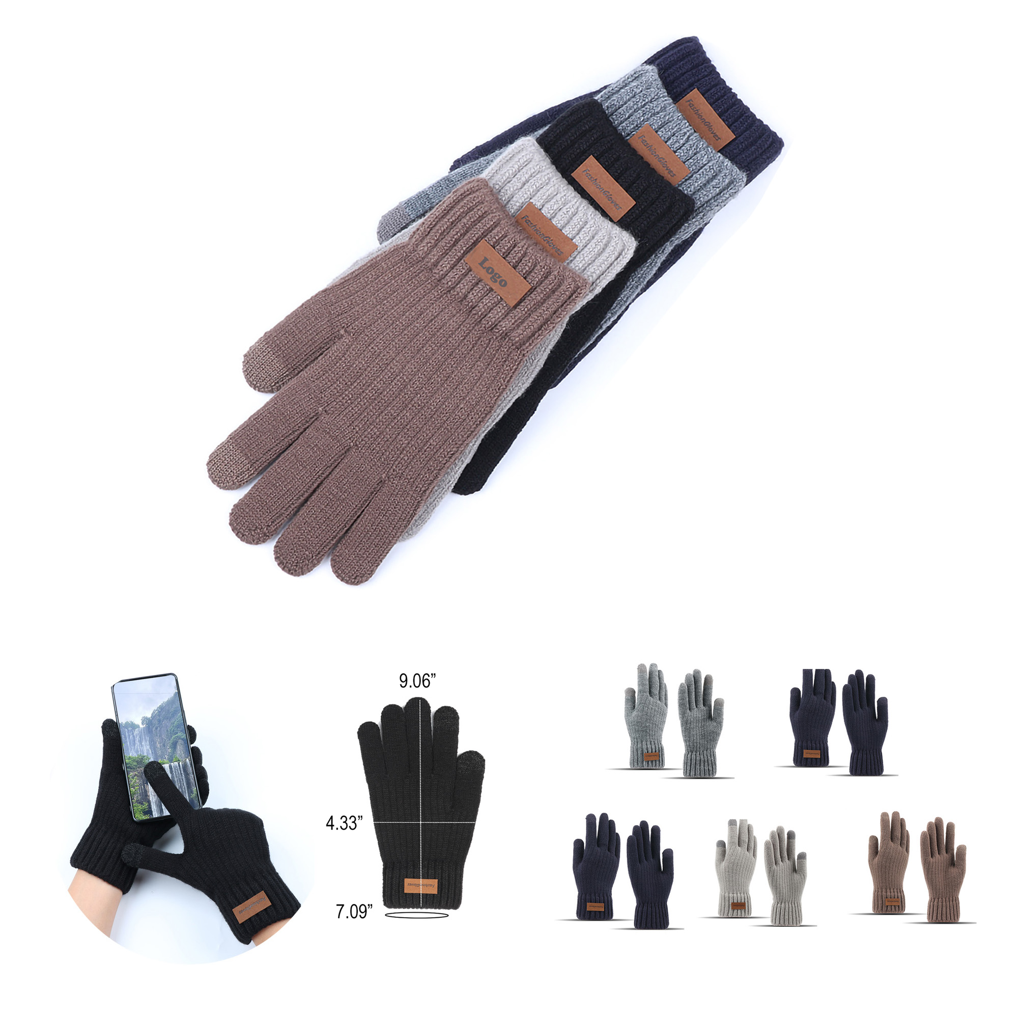 Must-Have Winter Soft Knit Lining Touch Screen Gloves 7
