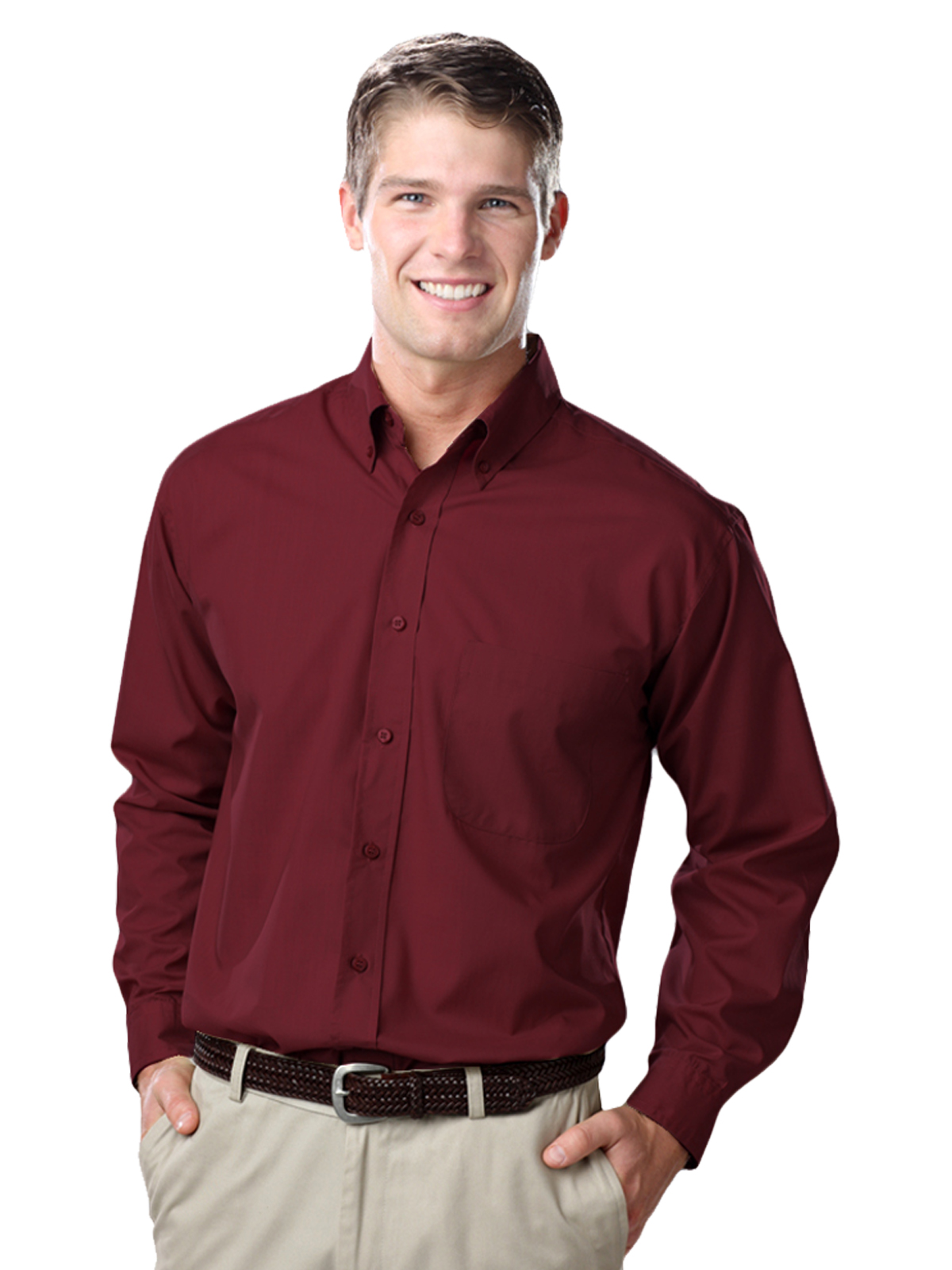 Blue Generation - Men's 1-Pocket Value Poplin Shirt 53