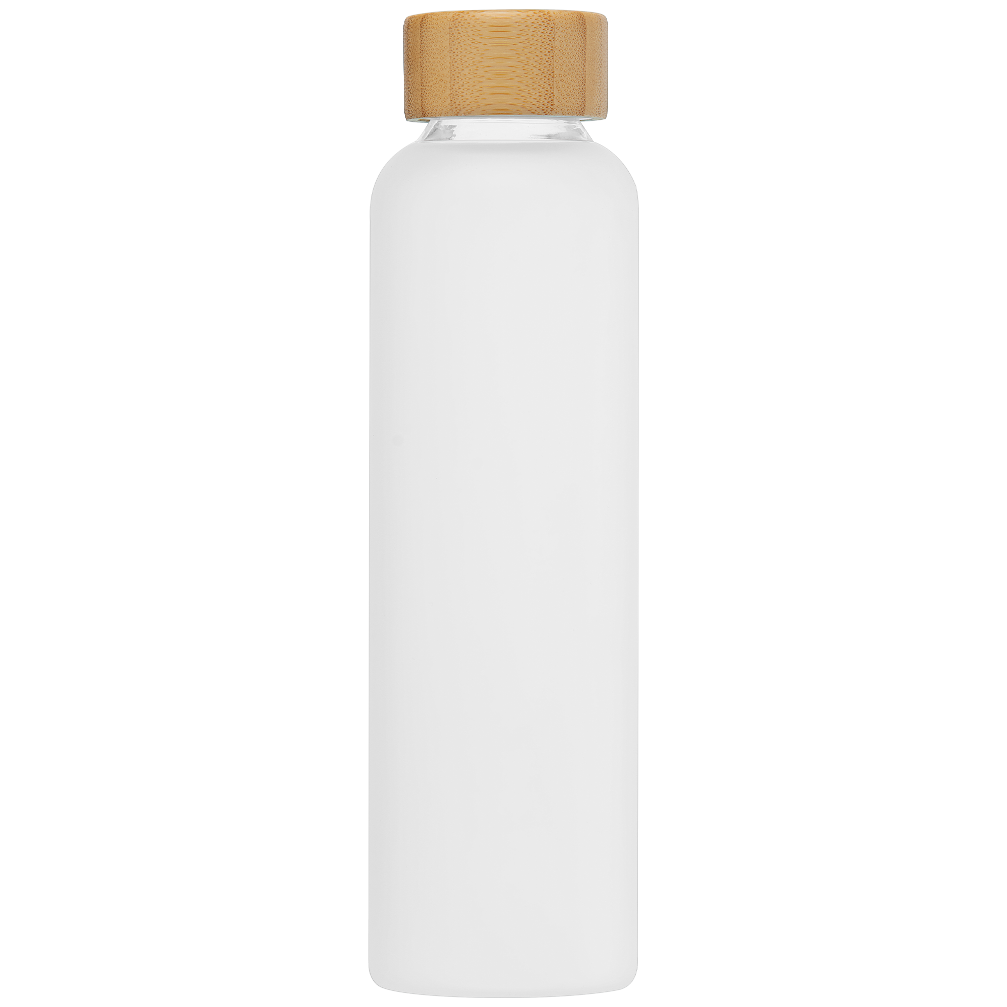 Lucerne - 20 oz. Frosted Borosilicate Glass Bottle with Bamboo Lid 4