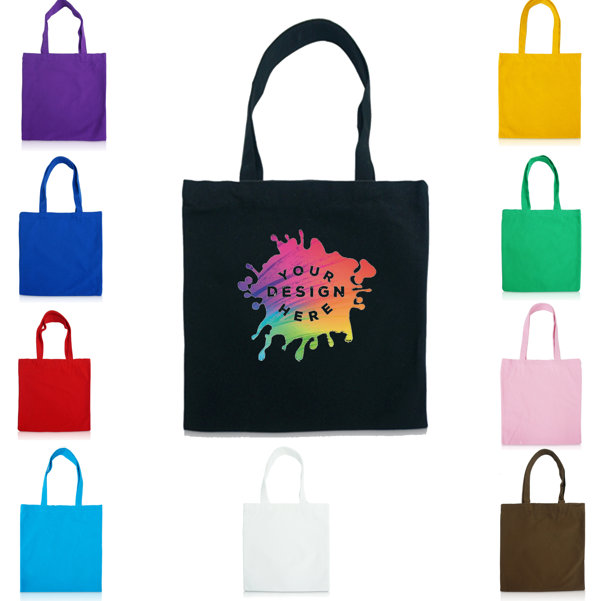 Full Color Cotton Tote Bag Shopping Grocery MOQ 50, custom tote bag with logo imprint 2