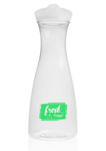 34 oz. Clear Plastic Carafes with Lid 2