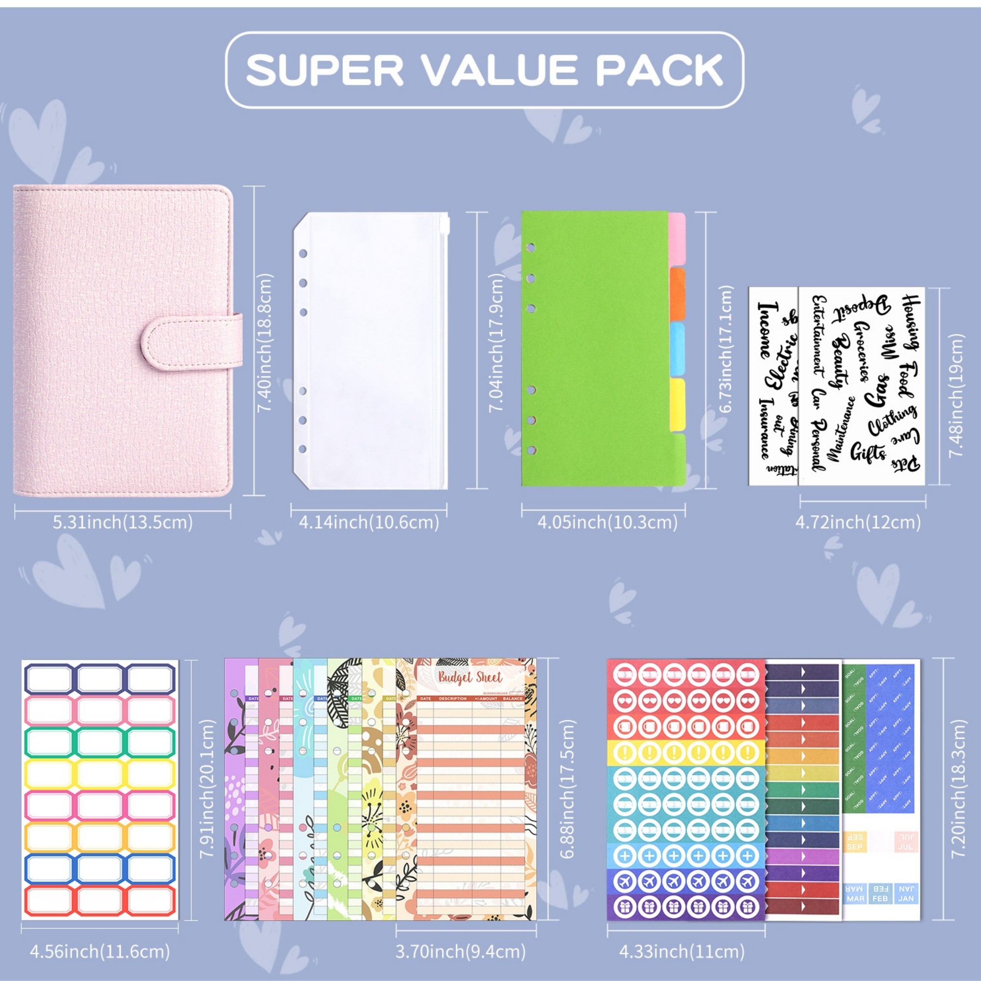 A6 Money Saving Challenge Binder 3
