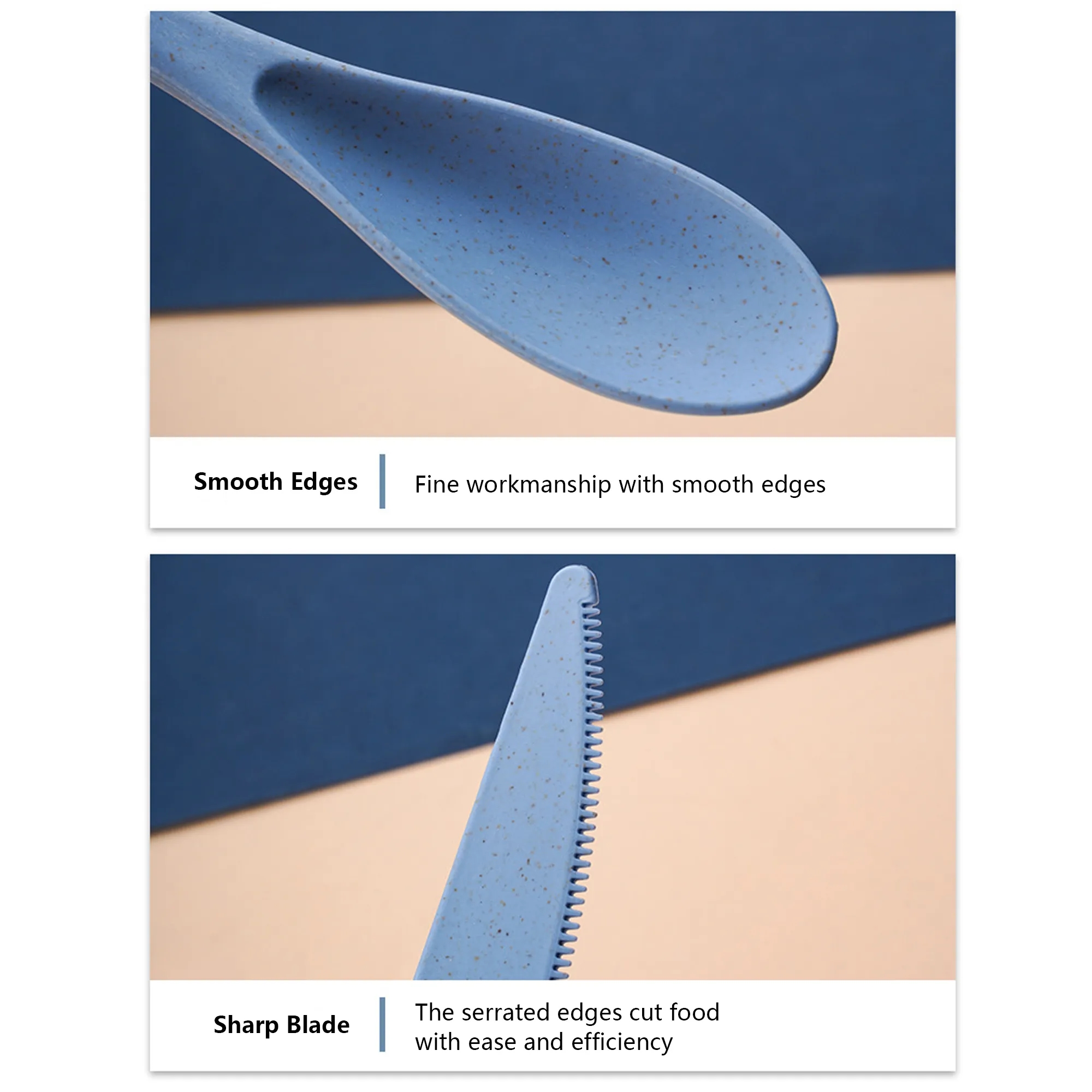 3 In 1 Wheat Straw Cutlery Set 1