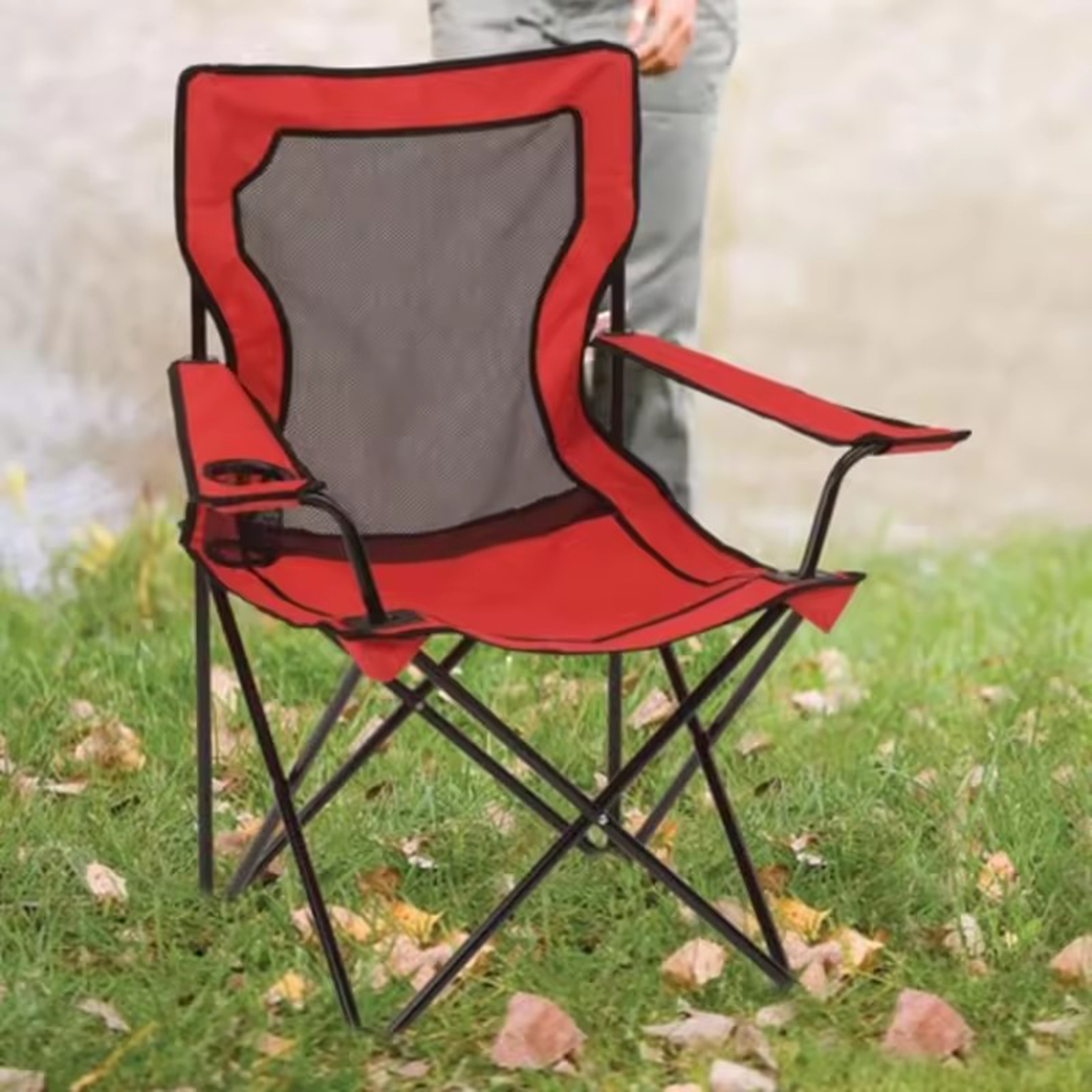 Collapsible Lightweight Broadband Mesh Camping Chair 1