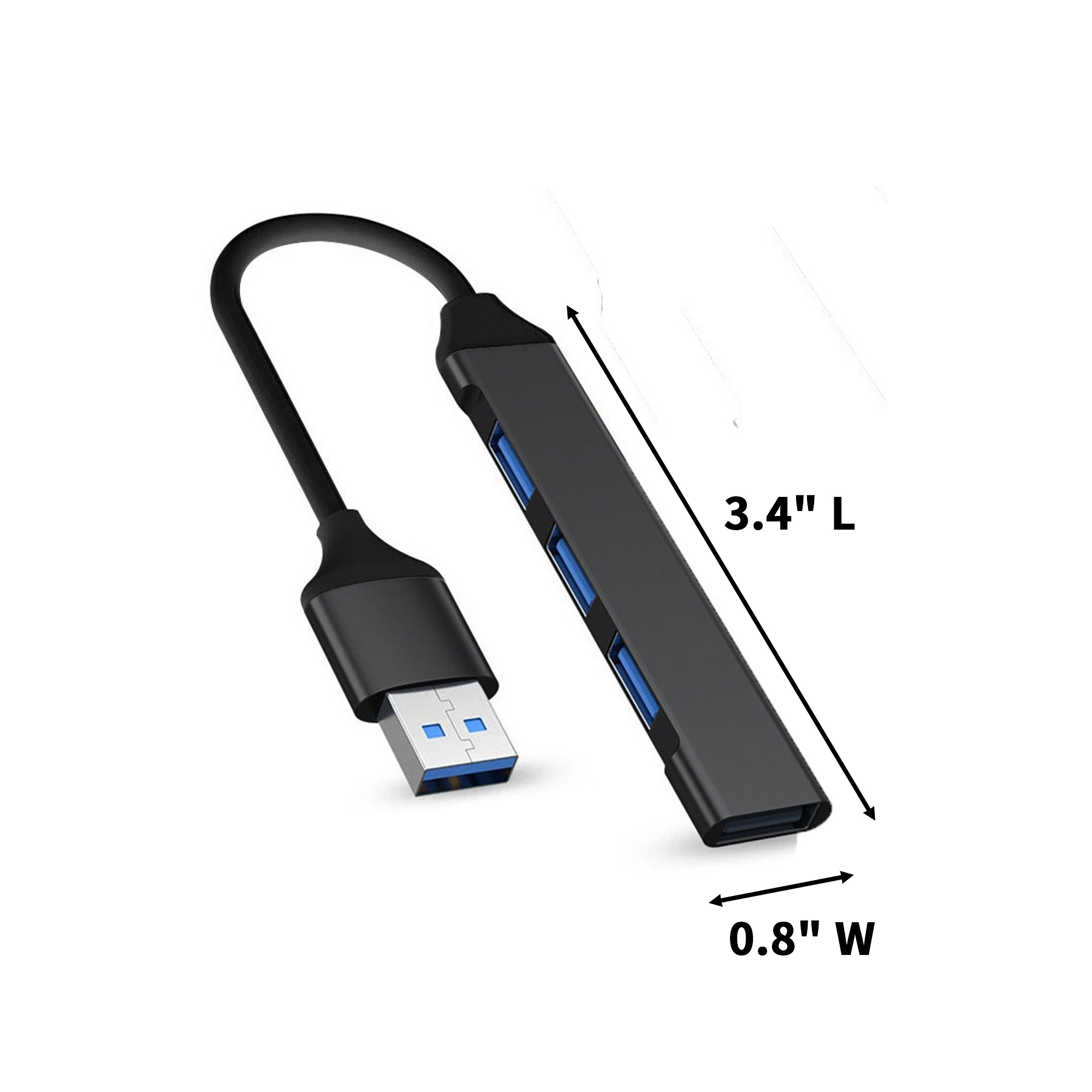 Ultra Slim Multi Port Data Hub 3.4" Length X 0.8" Width 5