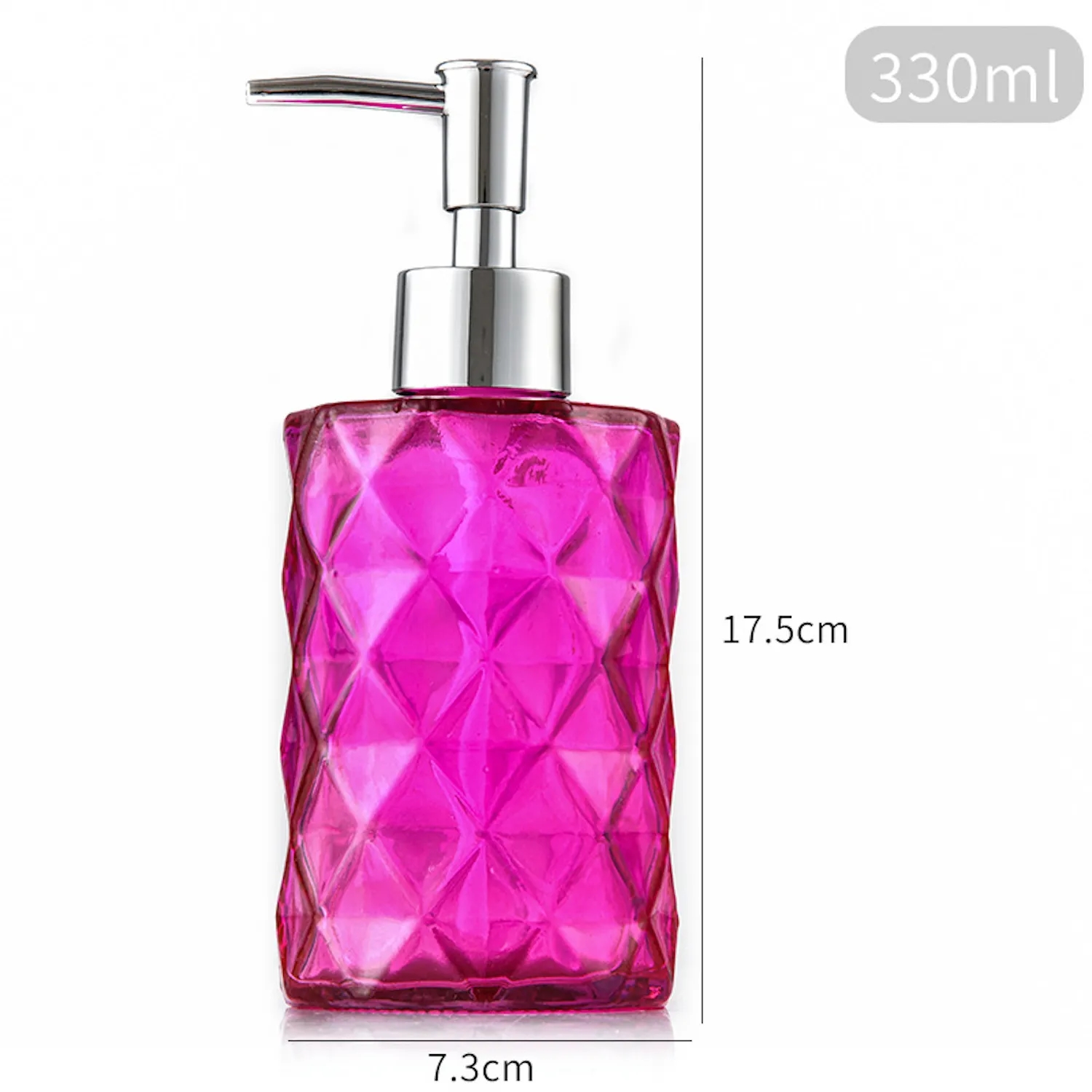 11 OZ Stylish Blue Glass Soap Dispenser 11