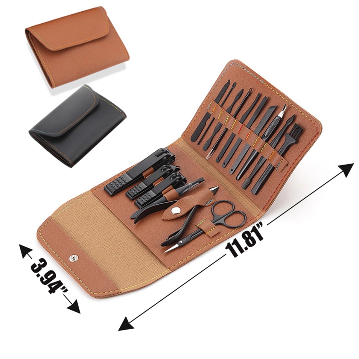 16 In 1 Professional Portable Manicure Nail Set with PU Case 4