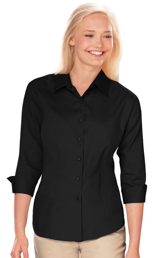 Ladies' 3/4 Sleeve Fine Line Twill Shirt 8