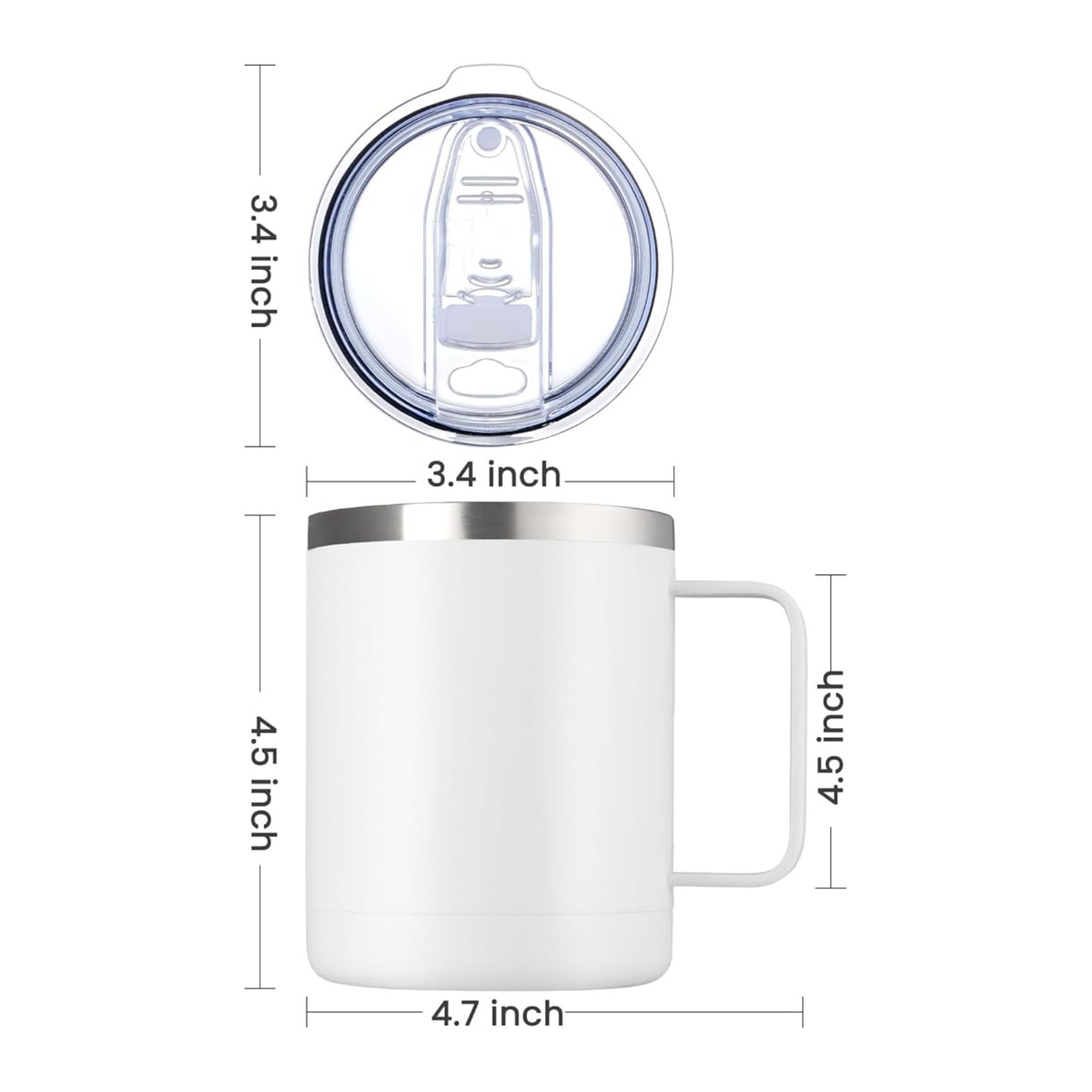 12oz Coffee Mug With Handle And Sliding Lid 5