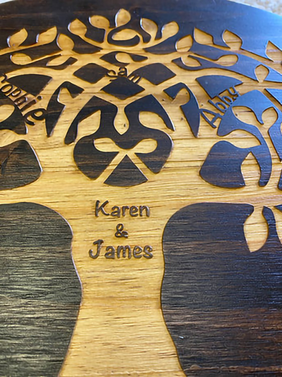 Large Family Tree Lazy Susan 13