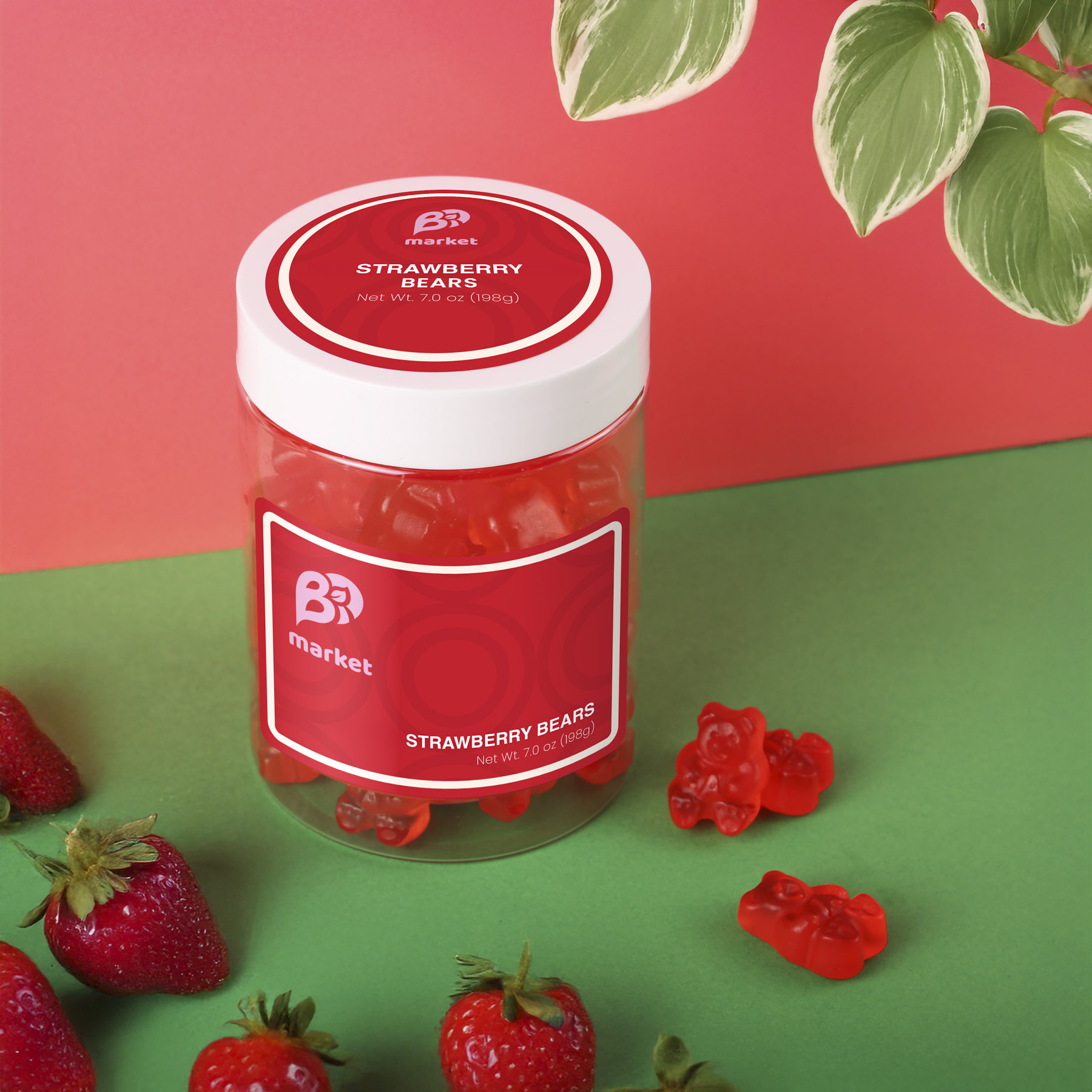 Albanese® Strawberry Gummi Bears: Large Jar 5