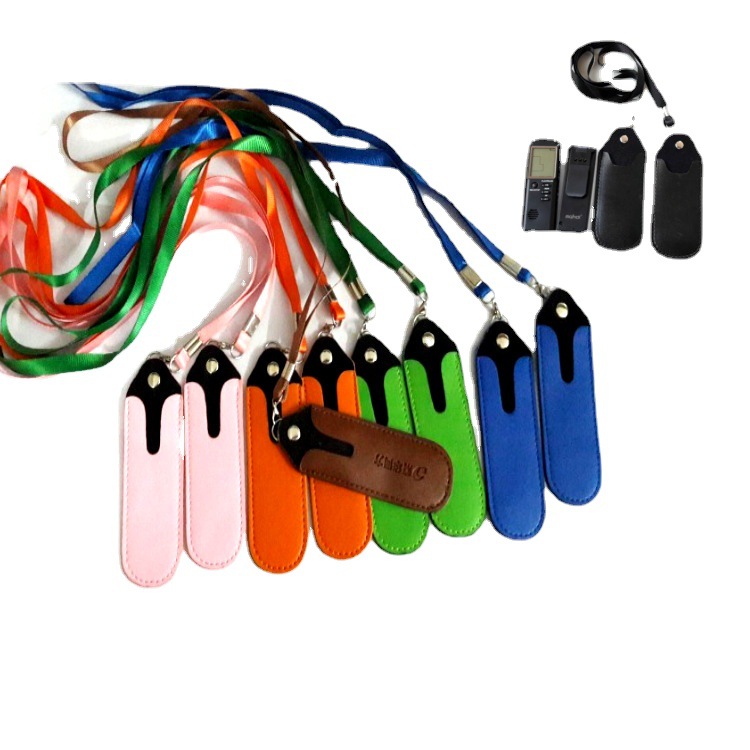 Faux Leather Pouch Case Necklace Lanyard 5