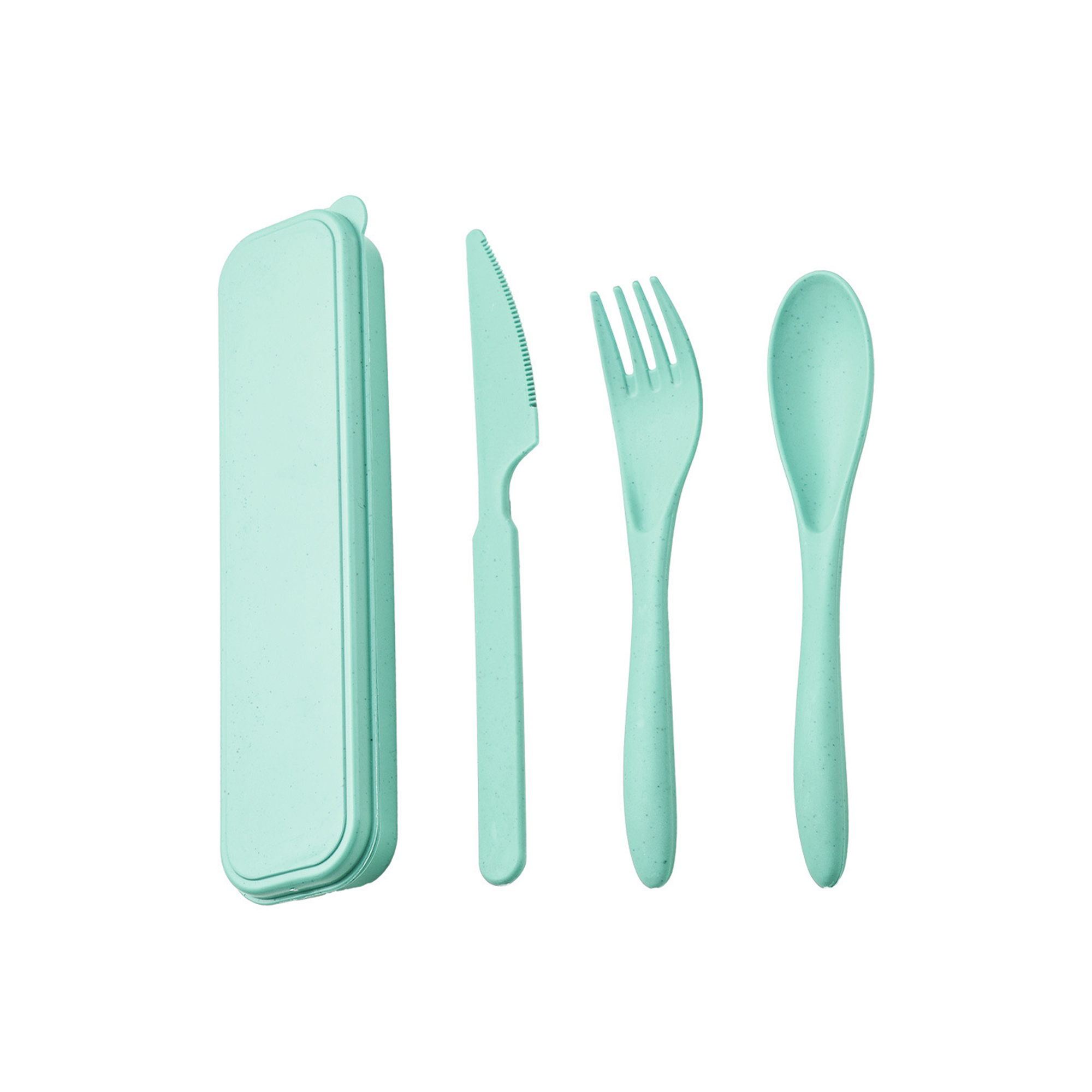 Wheat Straw Cutlery Travel Set With Carry Case 3