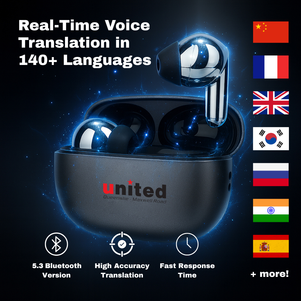 Real-Time AI 140 Plus Language Translator Earbuds with App Control 1