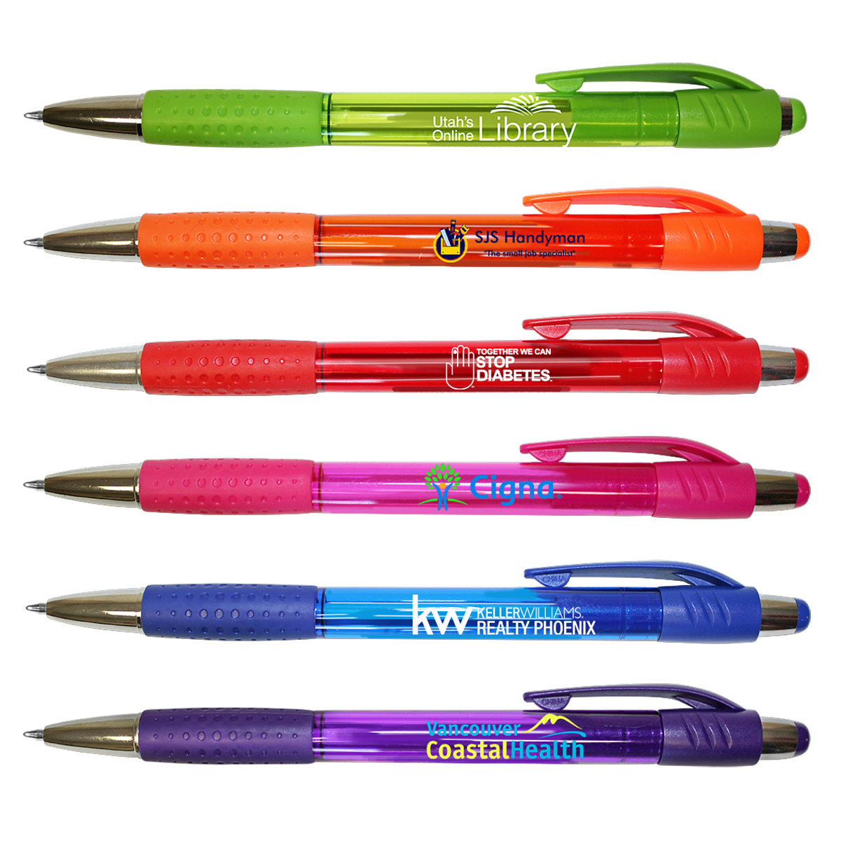 Mardi Gras Grip Pen, Blue Ink 13