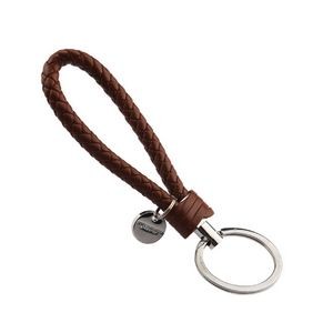 Sophisticated Weaved PU Leather Keychain With Plastic Buckle 47