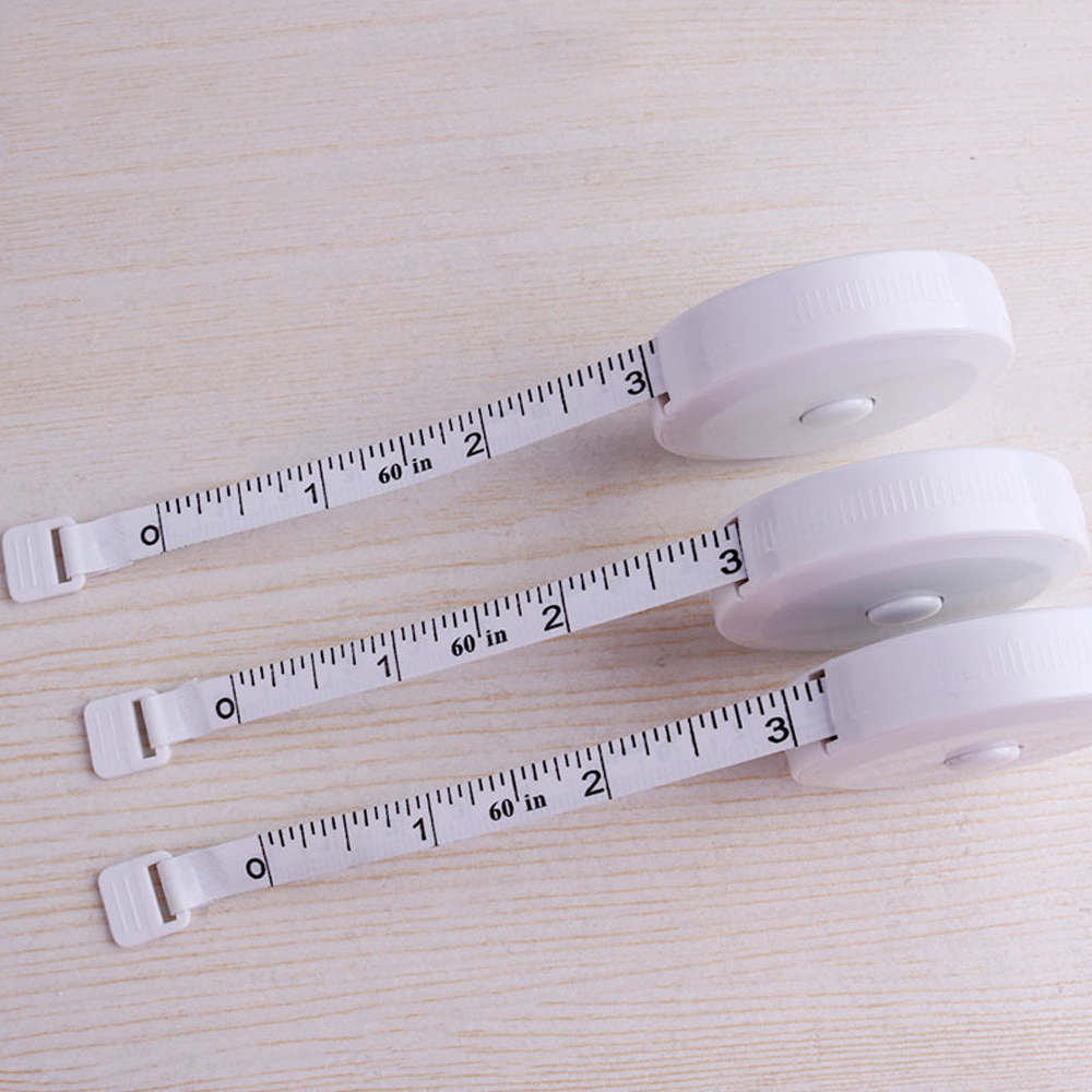 Automatic retractable 1.5m 60 inch white tape measure 4