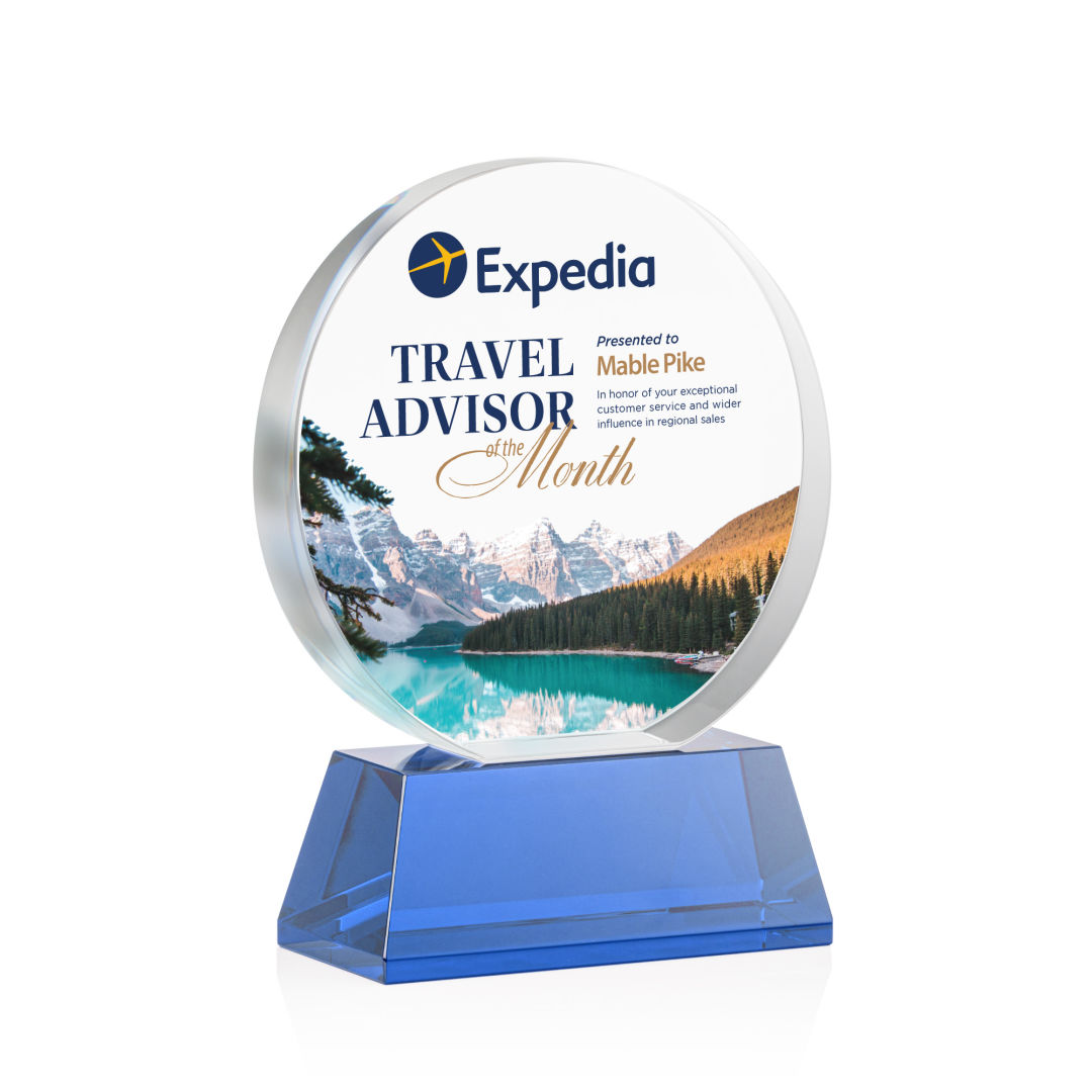 Glenwood Vividprint™ Award on Base - Blue 5