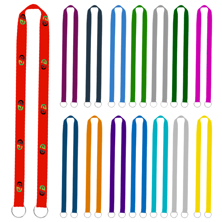 3/4" Screen Printed Lanyard with Double Clips 11