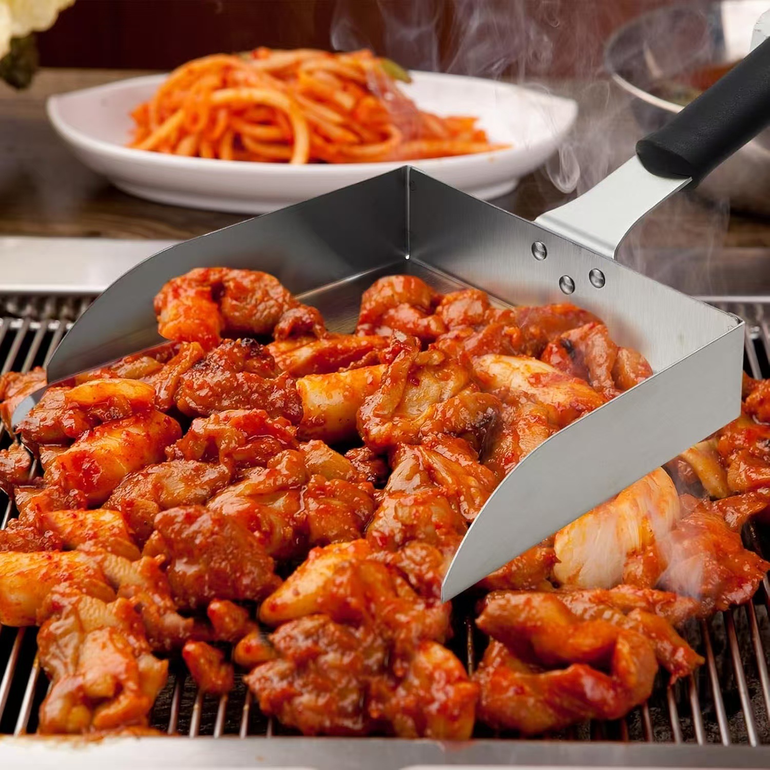 Stainless Steel Griddle Mover Smash Burger Food Shovel 5