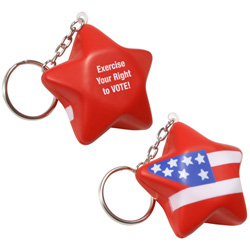 Patriotic Star Stress Reliever Key Chain 4