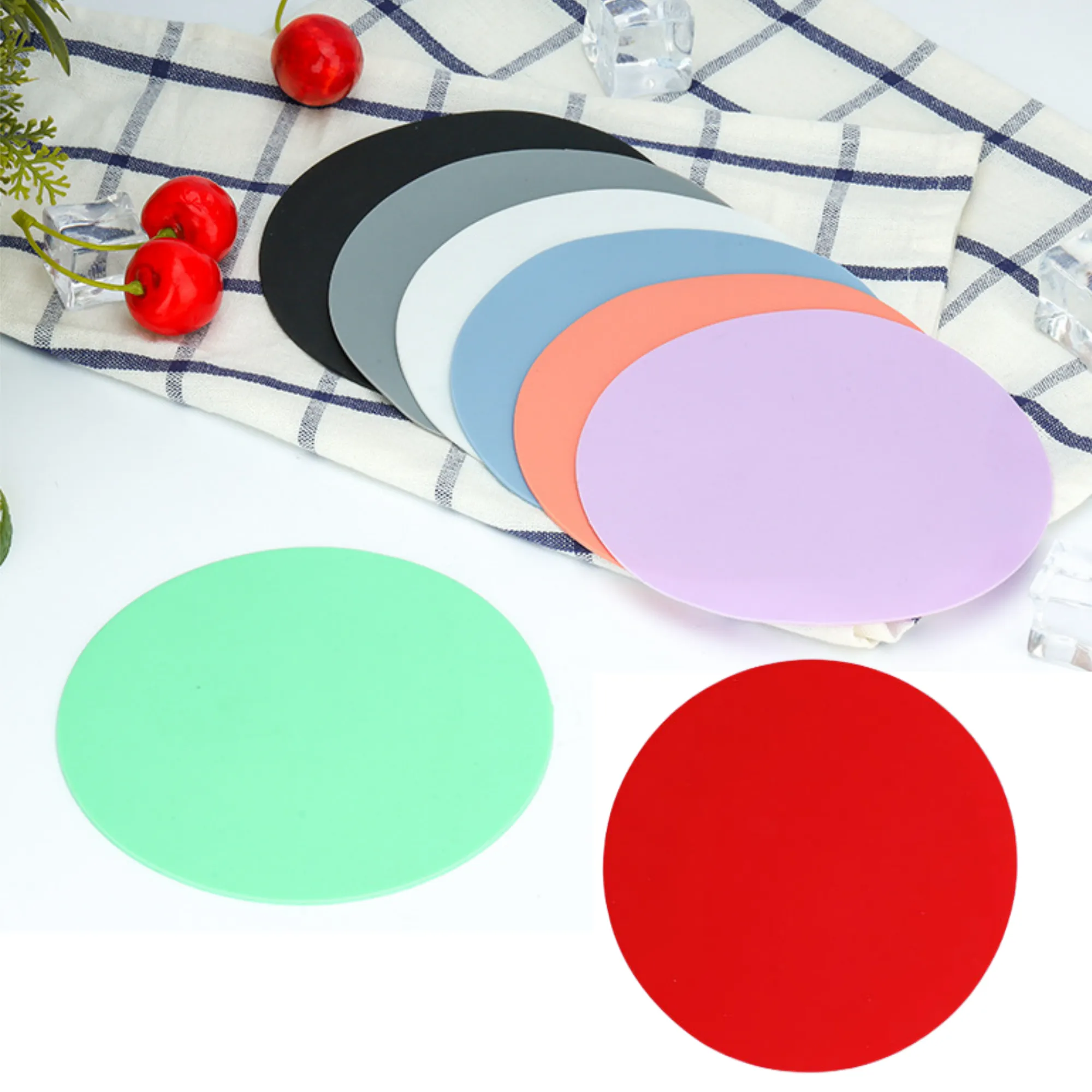 Multi - Color Silicone Lid - Opening Aid Heat Insulation Mat 2