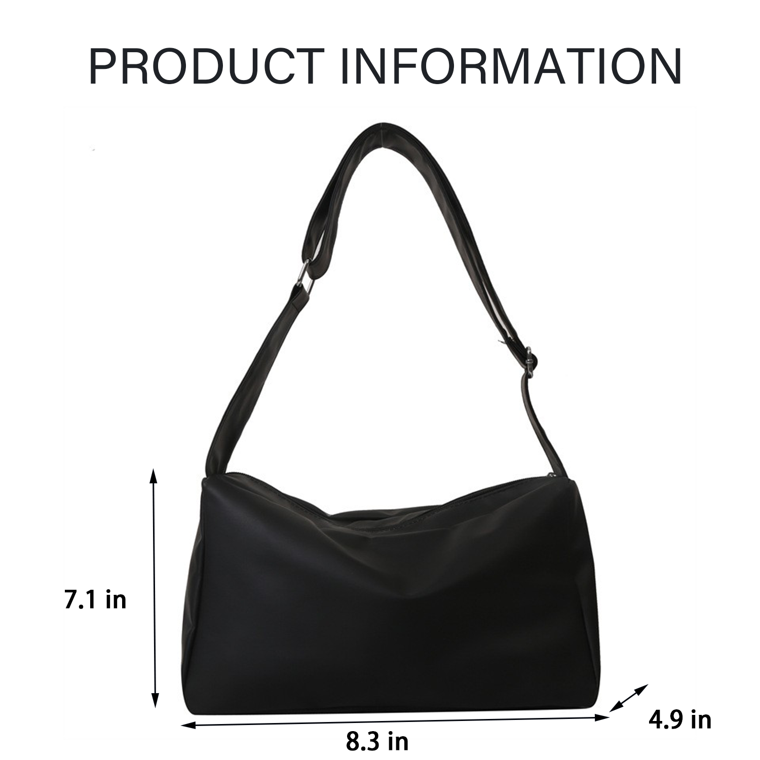 PU leather Solid Color Crossbody Bag 3