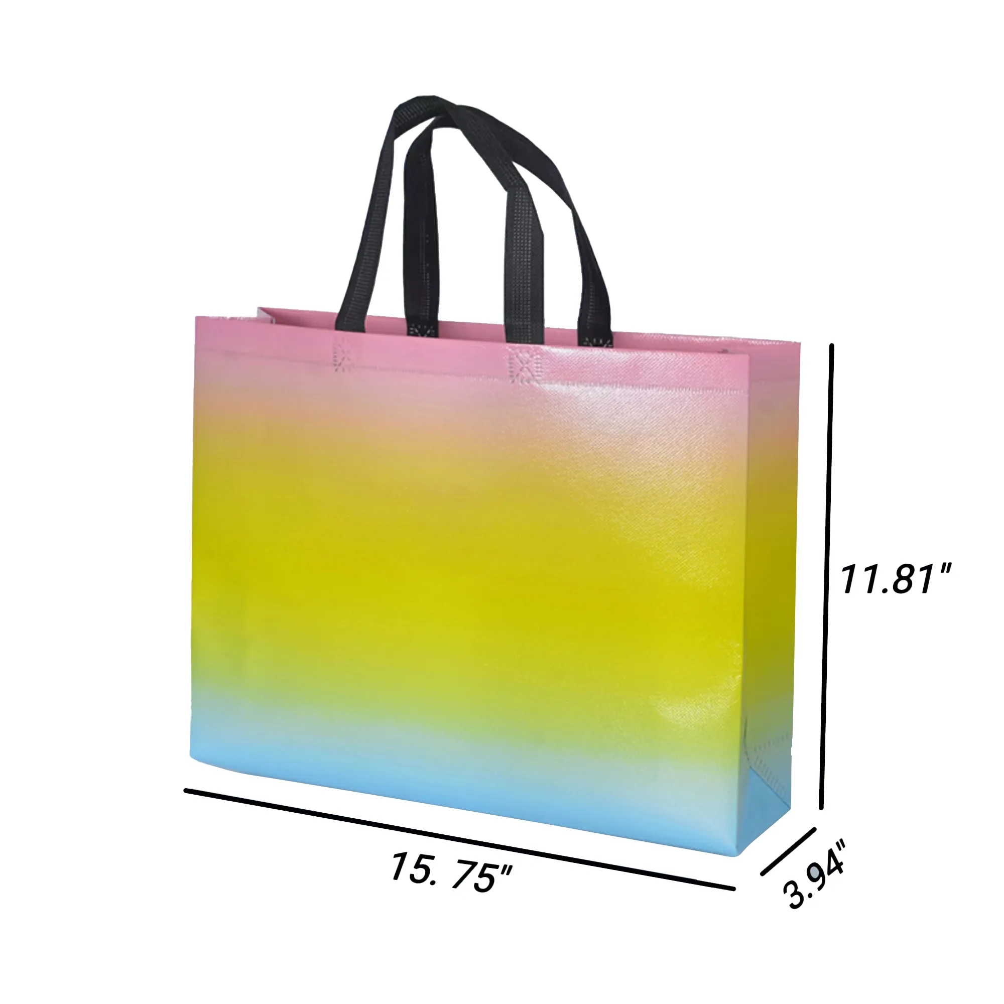 Gradient Rainbow Non-Woven Gift Tote 4