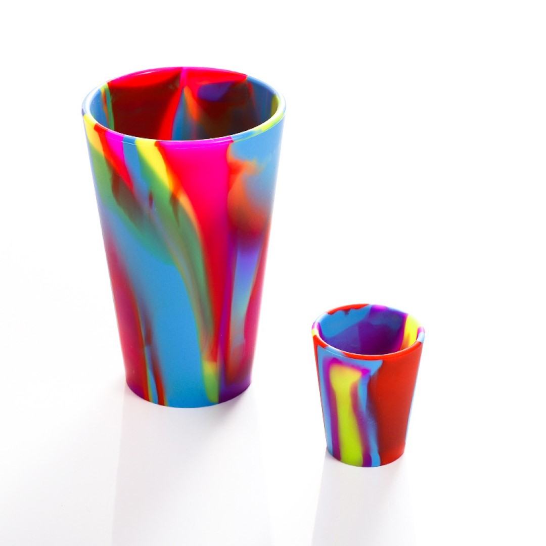 Sturdy Silicone Cup Drink Ware Glass Set 2