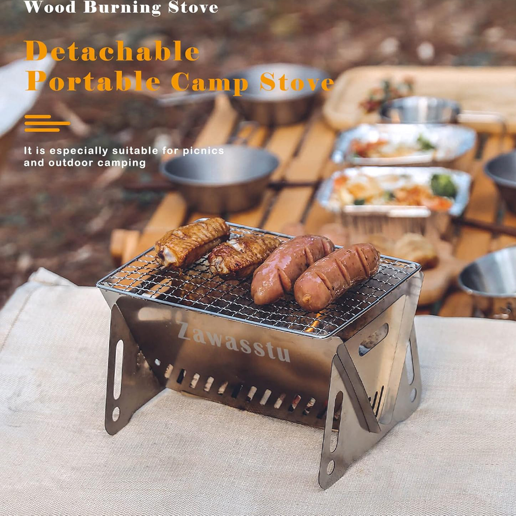 Portable Folding Camping Grill Stove 2