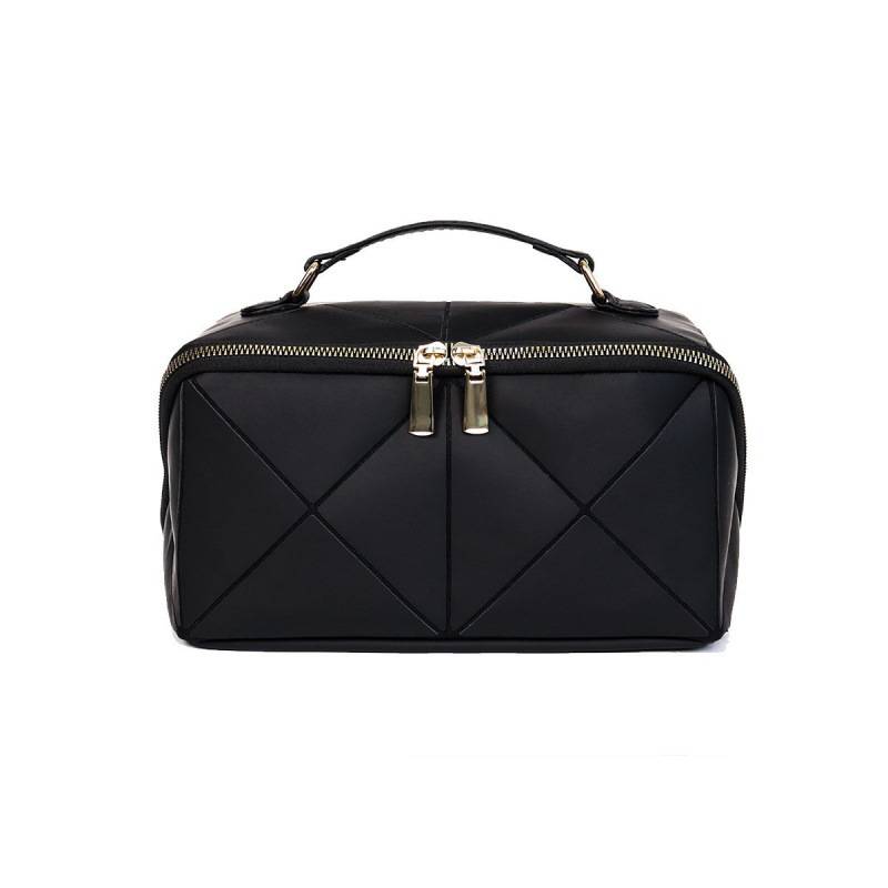 Travel Cosmetic Organizer Tote Bag Open Flat Makeup Case 2