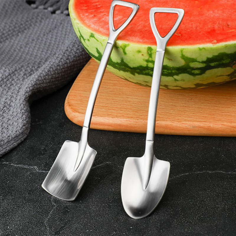 Creative304 Stainless Steel Shovel Shaped coffe Ice cream Dessert Spoon 5