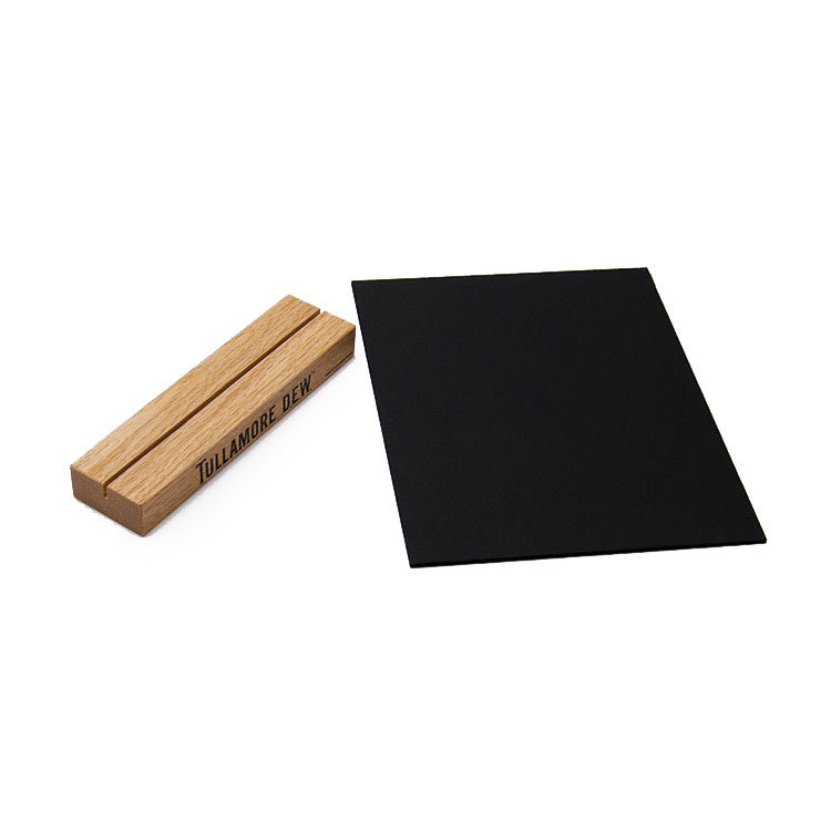 Countertop 2-Sided Chalkboard with Wood Base 8 5w x 11h